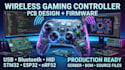 design wireless gaming controller pcb and embedded firmware