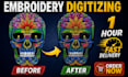 digitize your logo into dst, pes, and jef files