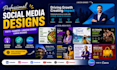 design professional banner for linkedin, yt, fb and social media design