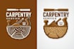 design carpentry woodwork and wood craft logo