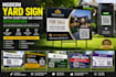 design a modern yard sign with custom qr code integration