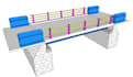 design stone bridge with 2d drawing and 3d model