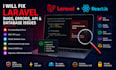 fix laravel bugs, 500 errors, API and database issues