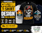 create custom t shirt design for print on demand, merch