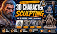 create 3d character model, 3d sculpt for 3d printing, stl miniature
