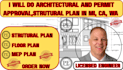 do full permit set, basement plan, floor plan, mep plan and load calculation wa