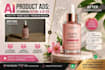create luxury skincare ad design using ai