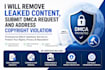 remove leaked content, submit  dmca request and address copyright violation