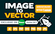edit, recreate, resize, trace logo into vector perfectly