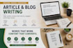 write articles and blog posts in english