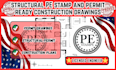 provide structural pe stamp and permit ready construction drawings USA