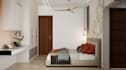 architectural 3d rendering and bedroom interior design and