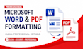 fix microsoft word and PDF document formatting, layout and errors professionally