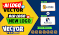 do vector tracing, vectorize image, ai logo to vector