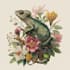 draw an animal and botanical illustration