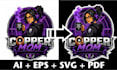 redraw, recreate, and convert logo to vector