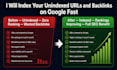 index your unindexed urls and backlinks on google fast