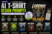 create unique ai t shirt design prompts