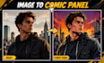 create custom character design comic character superhero anime oc and comic art