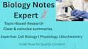 provide expert biology notes and scientific research writing