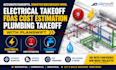 do electrical takeoff, fdas cost estimation, plumbing takeoff by planswift