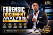 do forensic document analysis, handwriting comparison, signature verification