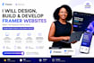 do framer website design framer landing page develop framer site redesign