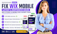 fix wix mobile layout, responsive issues, wix studio and mobile seo expert fixes