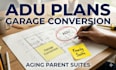 adu architectural plans and garage conversion layouts for duplex house projects