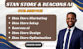 setup stan store, beacon ai for business growth