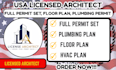 full permit set,floor plan,roof plan,hvac plan,plumbing permit,permit issue