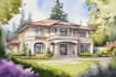 do watercolor house painting
