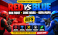 build custom fortnite red vs blue, box fight, or zone wars map in uefn map