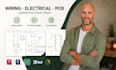 professional wiring diagram drafting, electrical drawing, pcb schematic cad