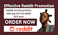 market ai tools product, web app link via reddit SEO post