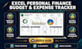 create excel spreadsheet, personal finance, budget planner and expense tracker