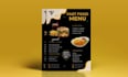 design digital menu, food menu board, takeaway menu, trifold or animated design