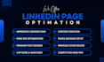 create and optimize a linkedin business page for IT and robotics