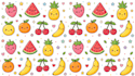 create seamless cartoon fruit designs for fabric
