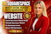 do squarespace website design, redesign squarespace or fix issue sqaurespace SEO