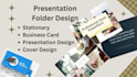 design presentation folder, business folder and stationary design, pocket folder