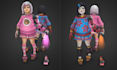 create modular stylized low poly 3d models toon style