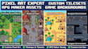 do pixel art background pixel tileset pixel tilemap rpg maker pixel game asset