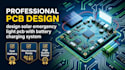 design solar emergency light pcb with battery charging system