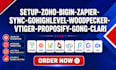 setup zoho bigin zapier sync gohighlevel  woodpecker vtiger proposify gong clari