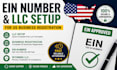 help you get ein number and llc setup for US business registration