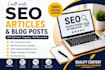 write SEO optimized blog posts and articles that rank on google