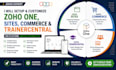 setup and customize zoho one, sites, commerce and trainercentral