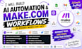 setup ai automation and make com workflows to reduce workstress