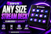 setup and fix any size of stream deck flawlessly and hotkeys